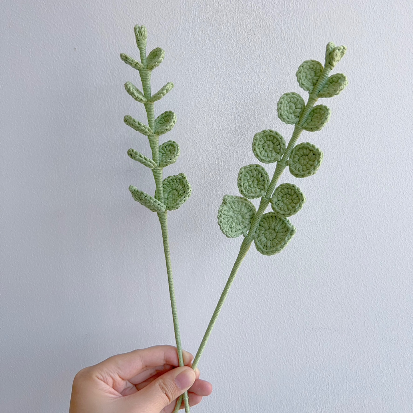 Eucalyptus Leaf Crochet Flower Stem