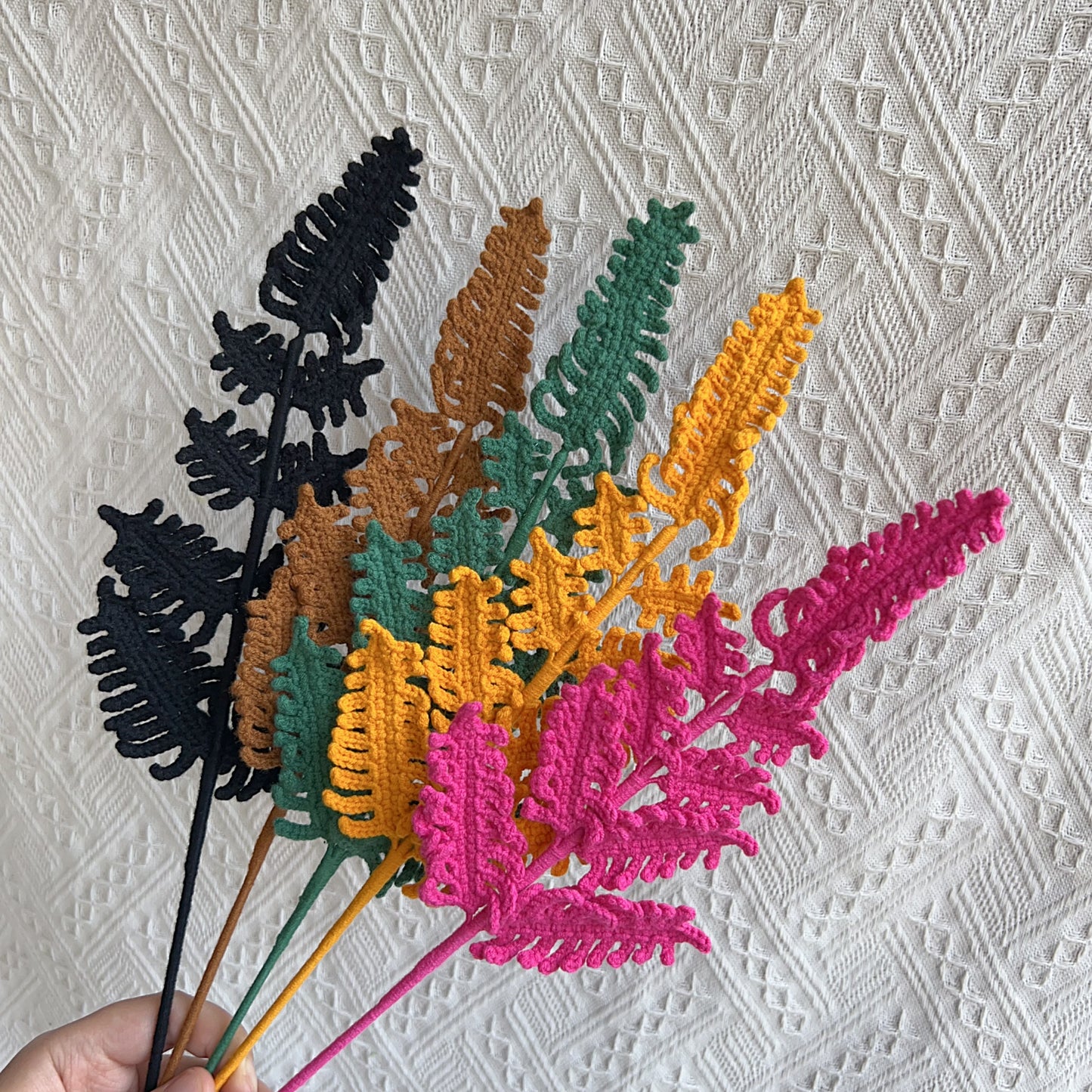 Fern Crochet Flower Stem