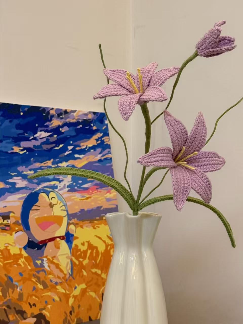 Rain Lily Crochet Flower Stem