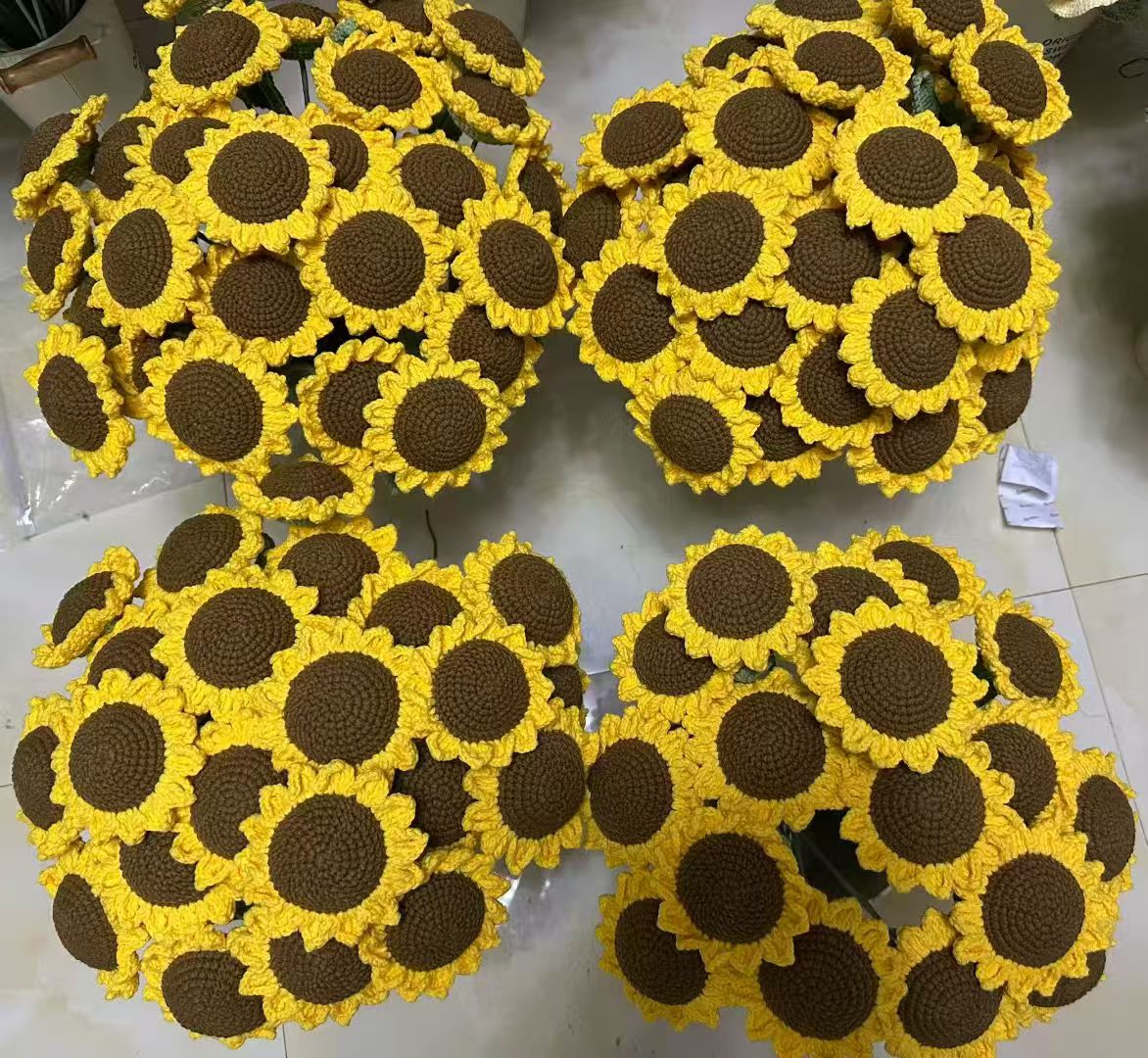 Sunflower Crochet Flower Stem