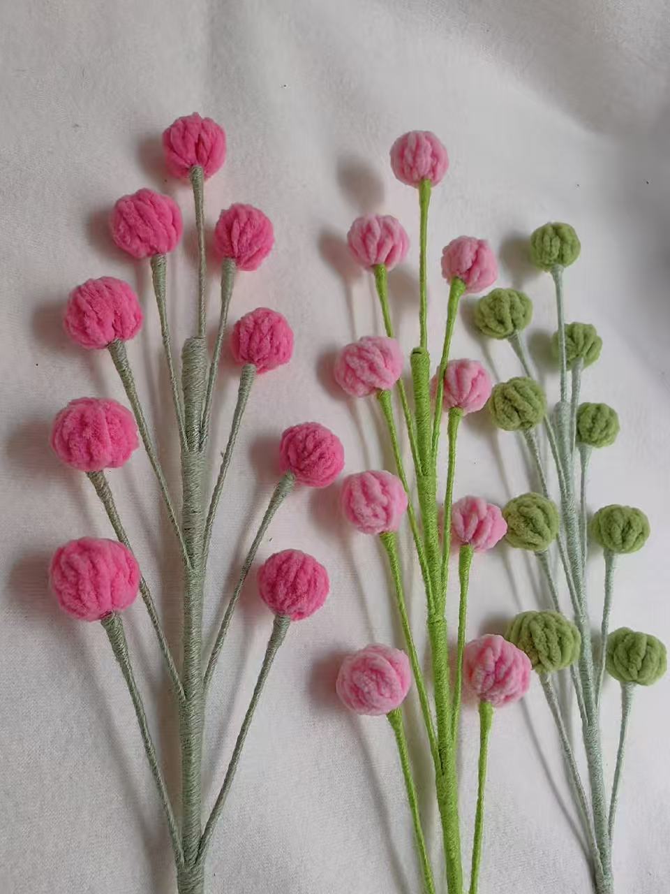 Snowberry Crochet Flower Stem