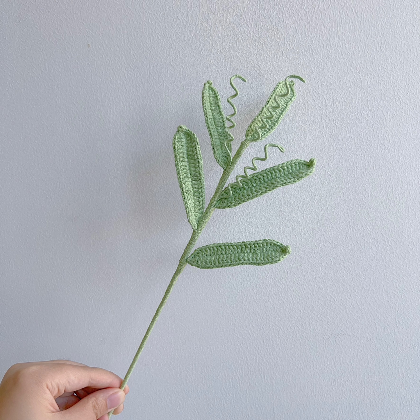 Spring Coil Leaf Crochet Flower Stem