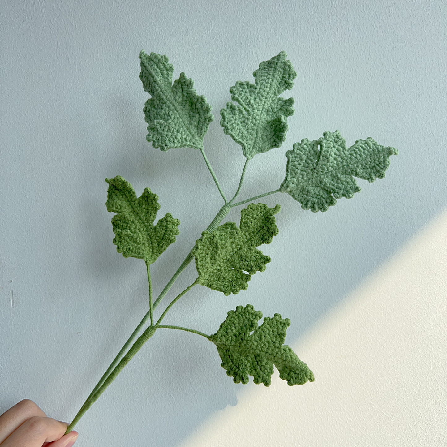 Caladium Leaf Crochet Flower Stem