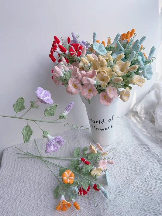 Morning Glory Crochet Flower Stem