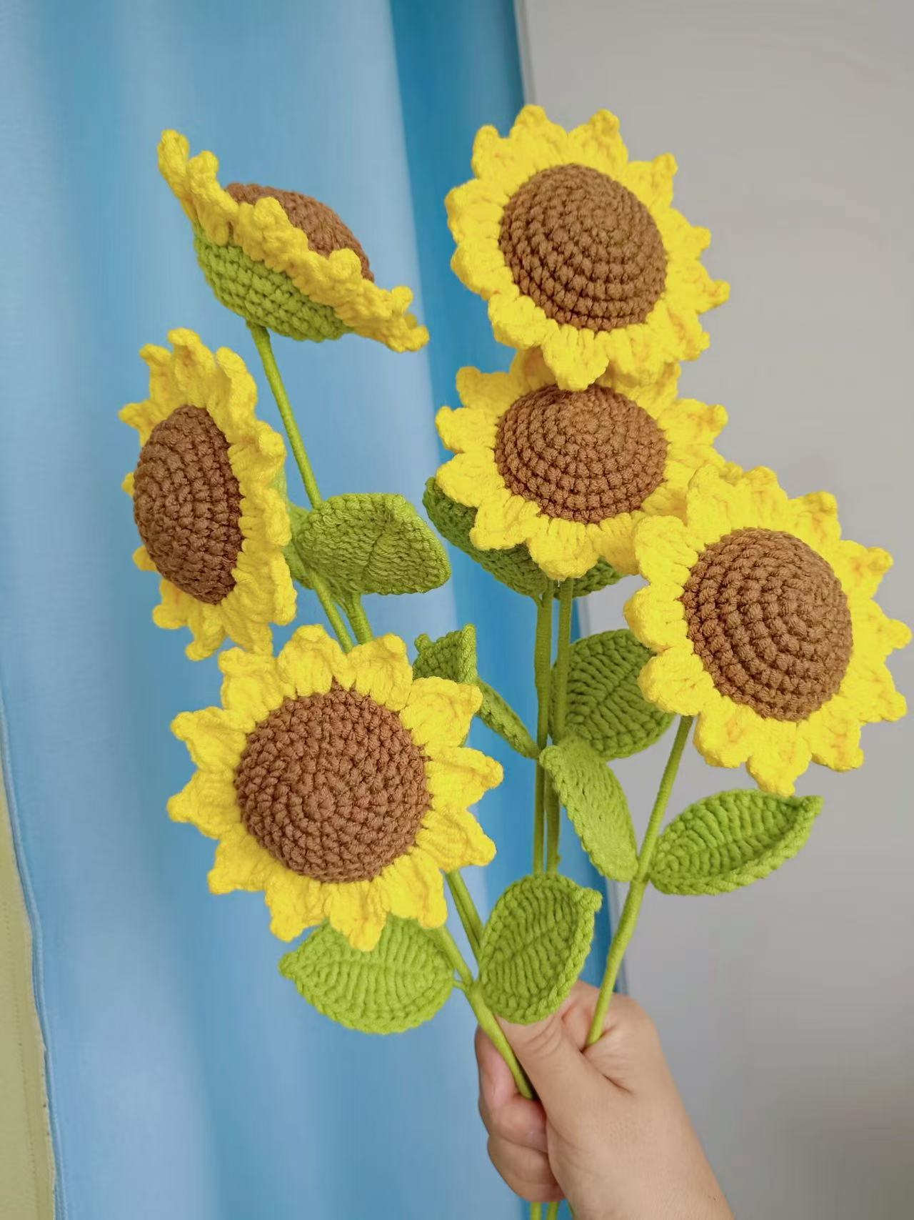 Sunflower Crochet Flower Stem