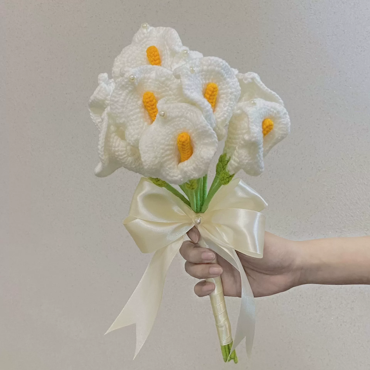 Calla Lily Crochet Flower Stem