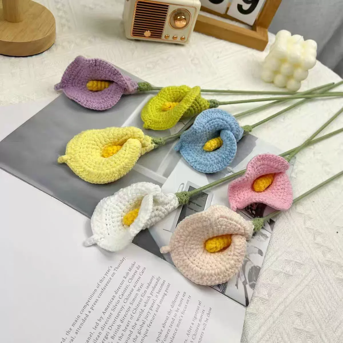 Calla Lily Crochet Flower Stem