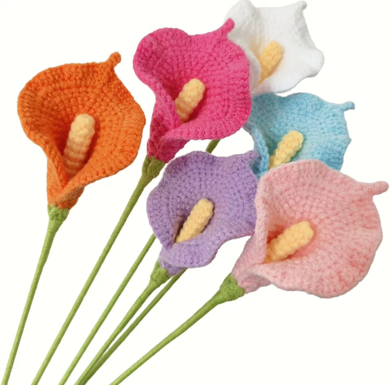 Calla Lily Crochet Flower Stem