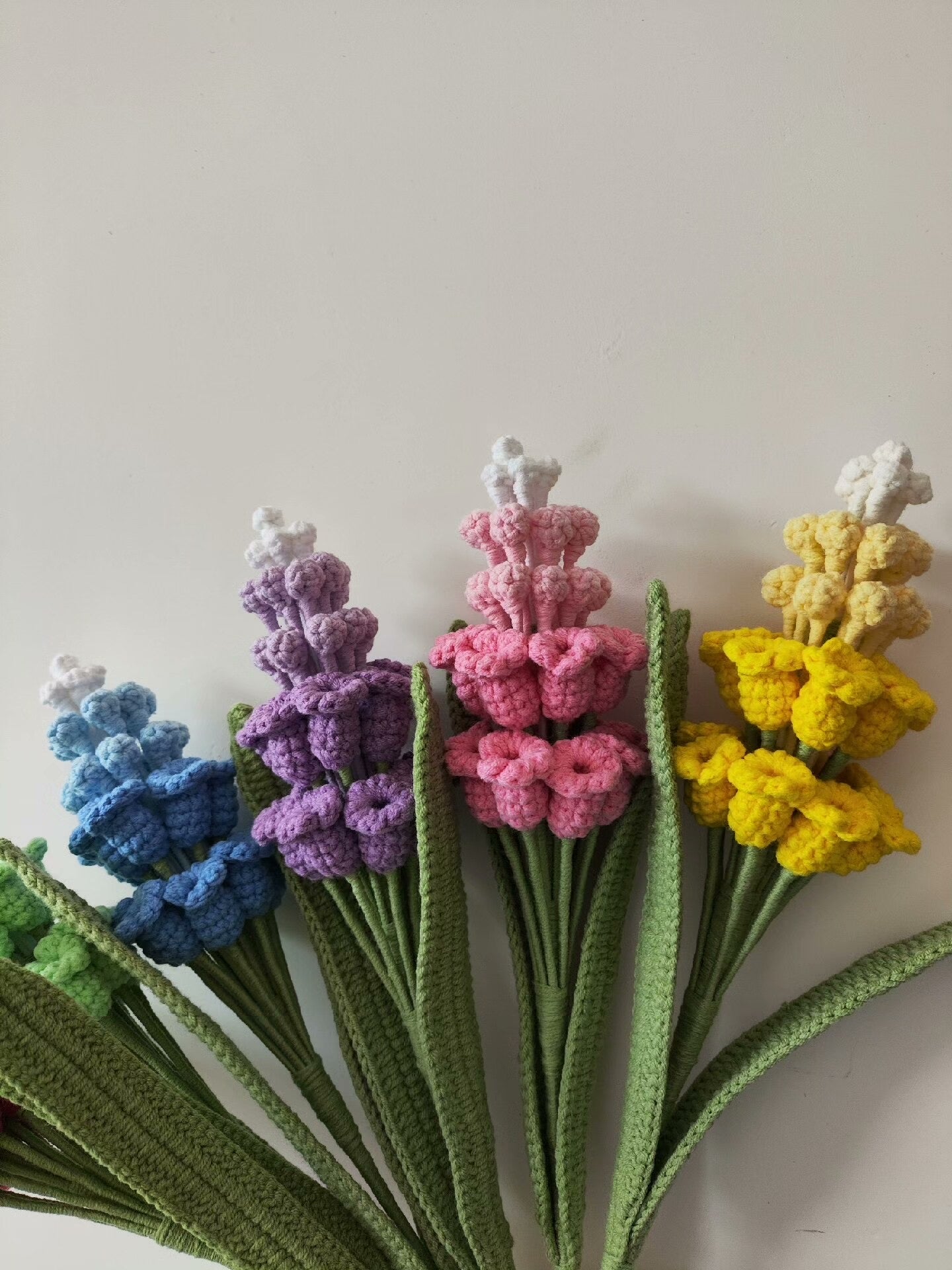 Large Grape Hyacinth Crochet Flower Stem