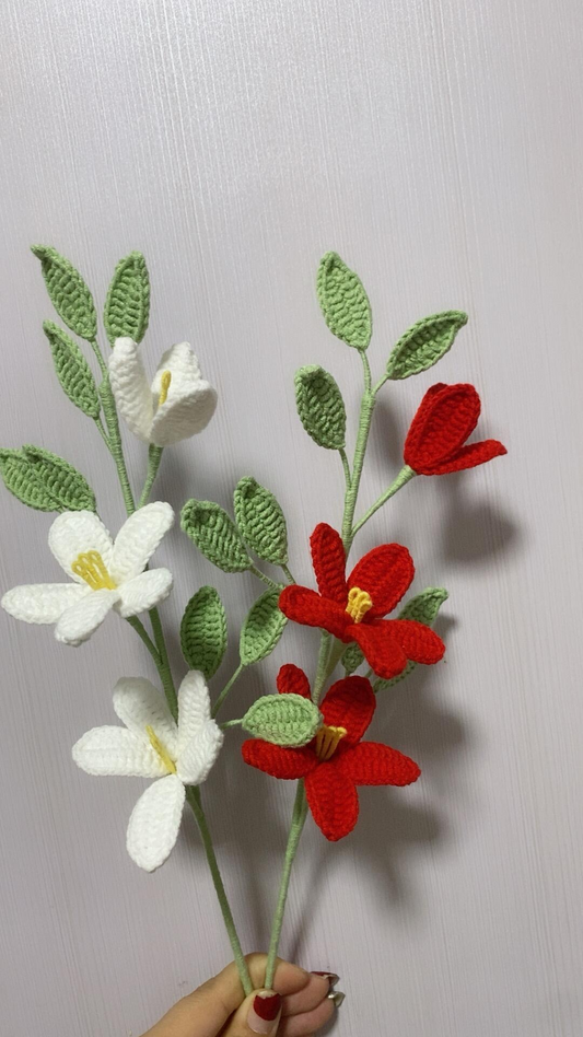 Star Jasmine Crochet Flower Stem