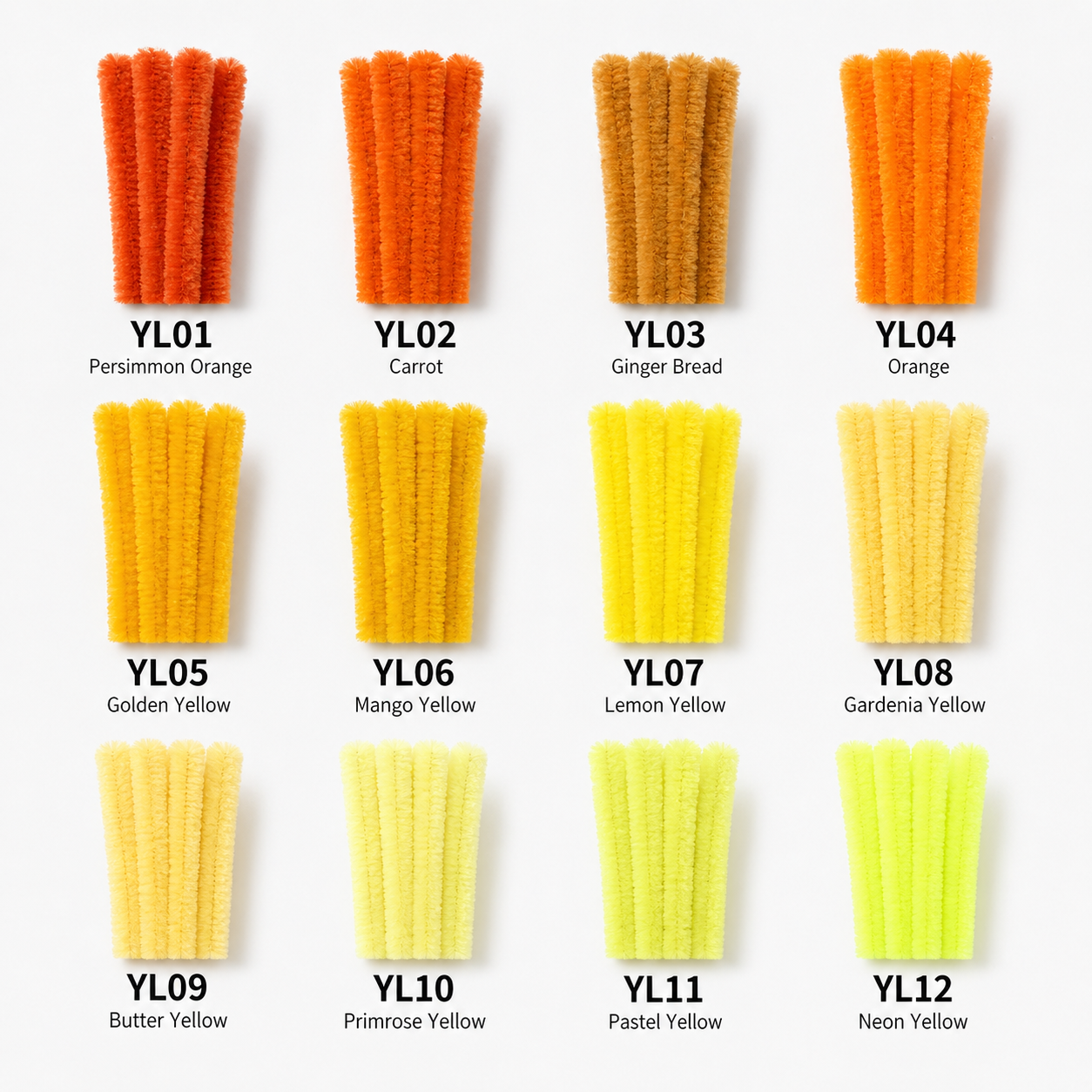 100pcs 8mm Super Dence Pipe Cleaner 30cm, DIY Flower Making Supplies Chenille Stem 104 Colors Available