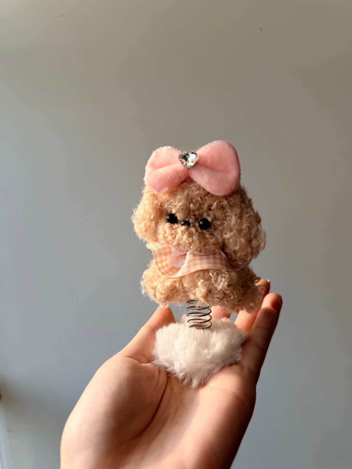 Handmade Chenille Animal Toy, Spring Base Art Doll, Collectible Desk Decoration