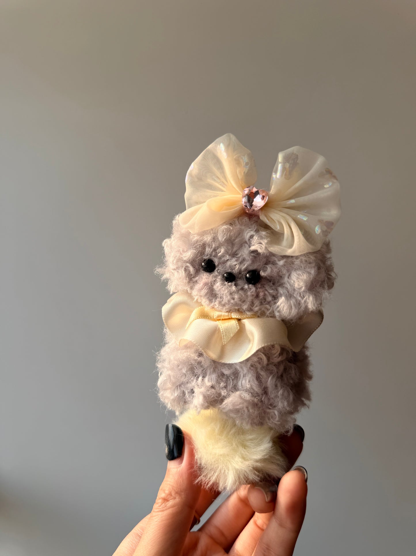 Handmade Chenille Animal Toy, Spring Base Art Doll, Collectible Desk Decoration