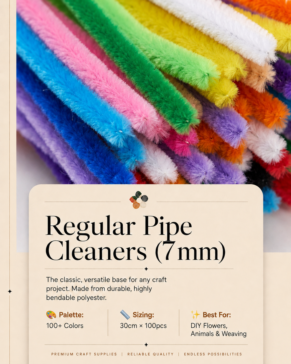 200pcs Mixed Pipe Cleaner Sample Pack