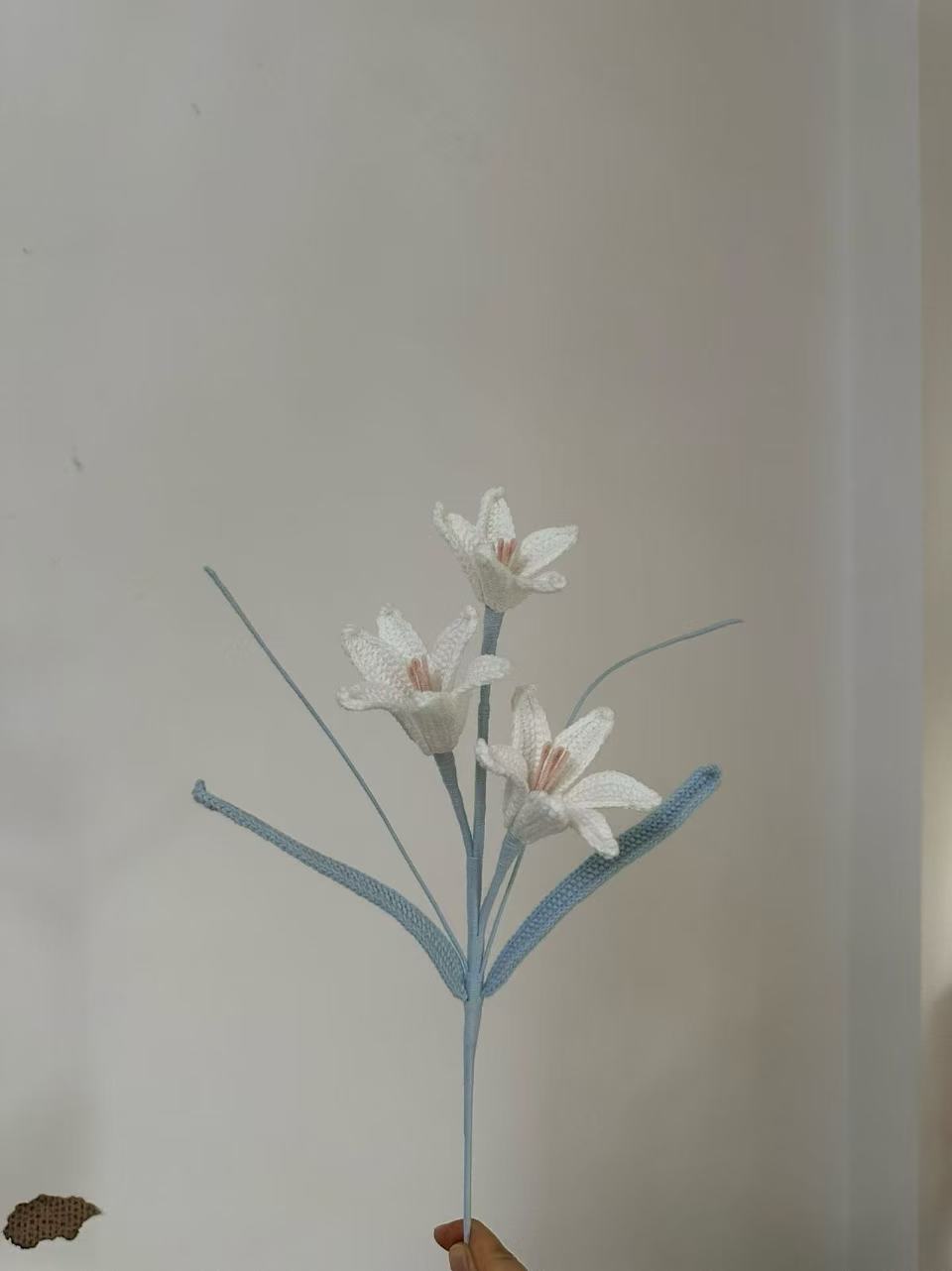 Rain Lily Crochet Flower Stem