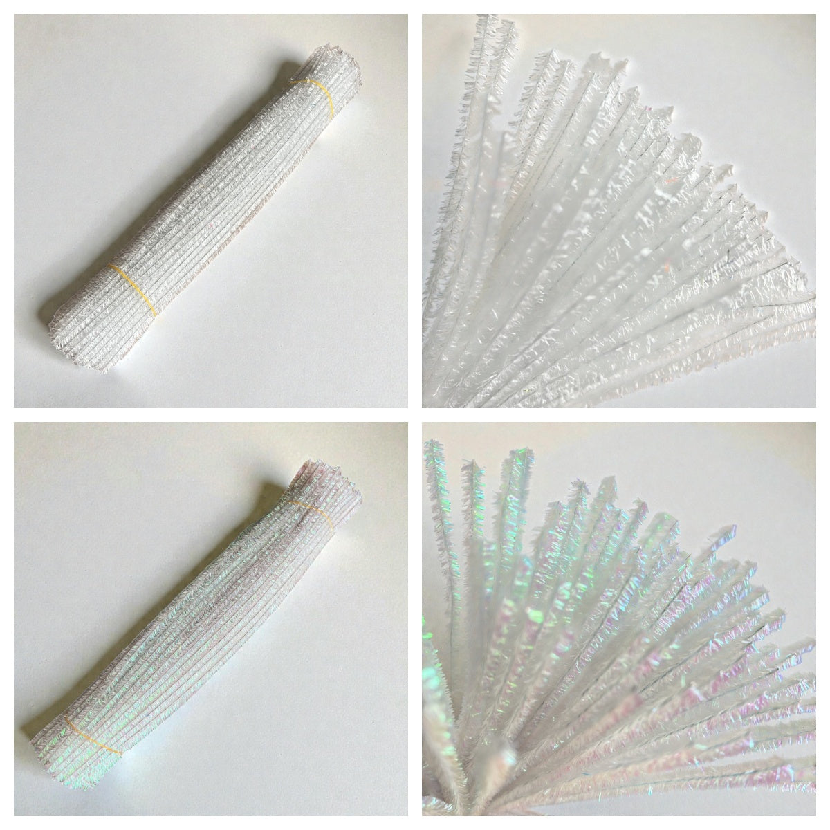 100Pcs 6mm Glitter Pipe Cleaners Sparkly Chenille Stems 30cm 22 Colors