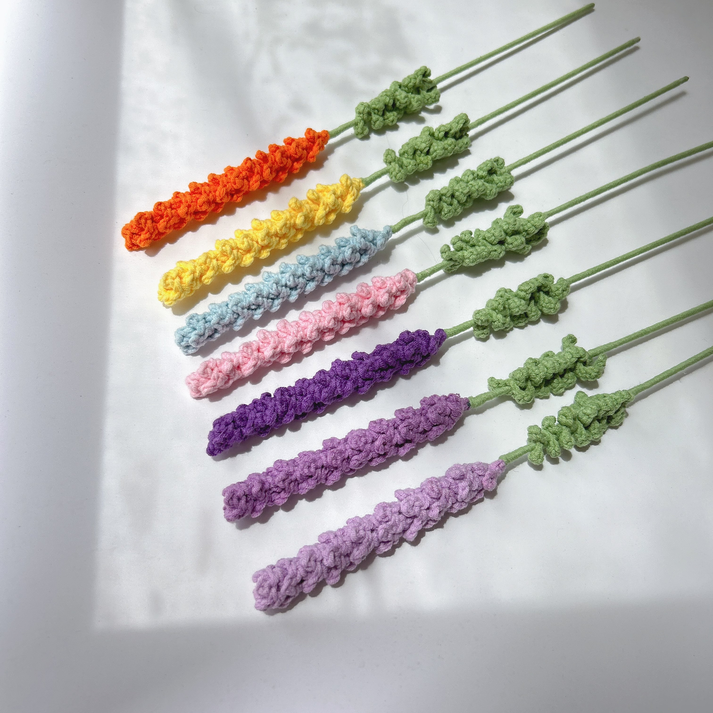 Lavender Crochet Flower Stem