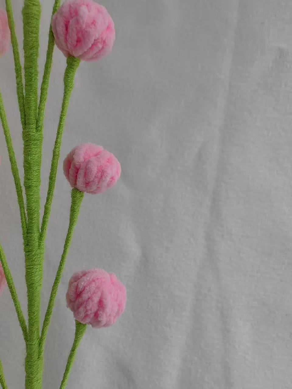 Snowberry Crochet Flower Stem