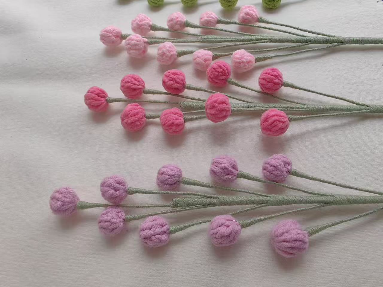 Snowberry Crochet Flower Stem