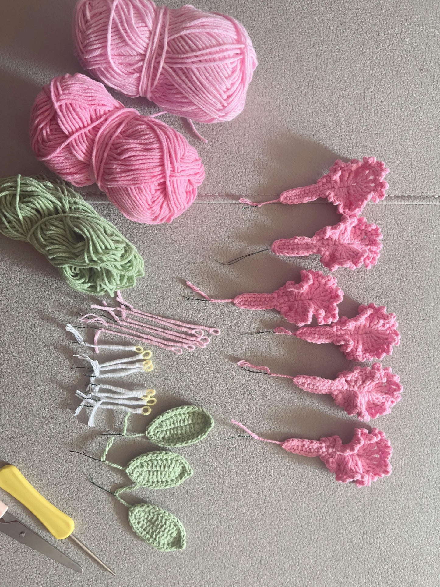 Giant Crape Myrtle Crochet Flower Stem