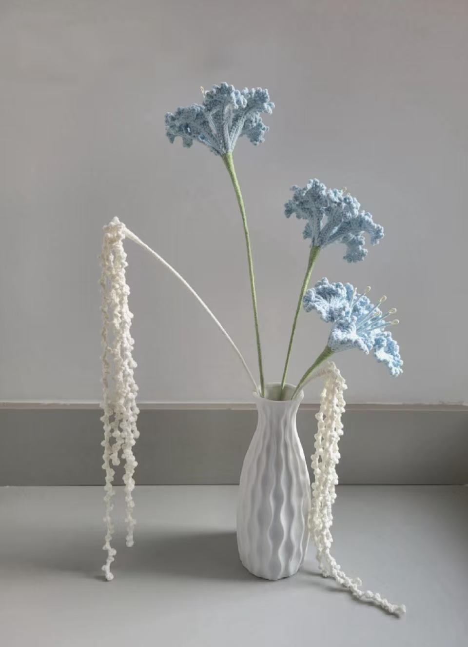 Love-Lies-Bleeding Crochet Flower Stem
