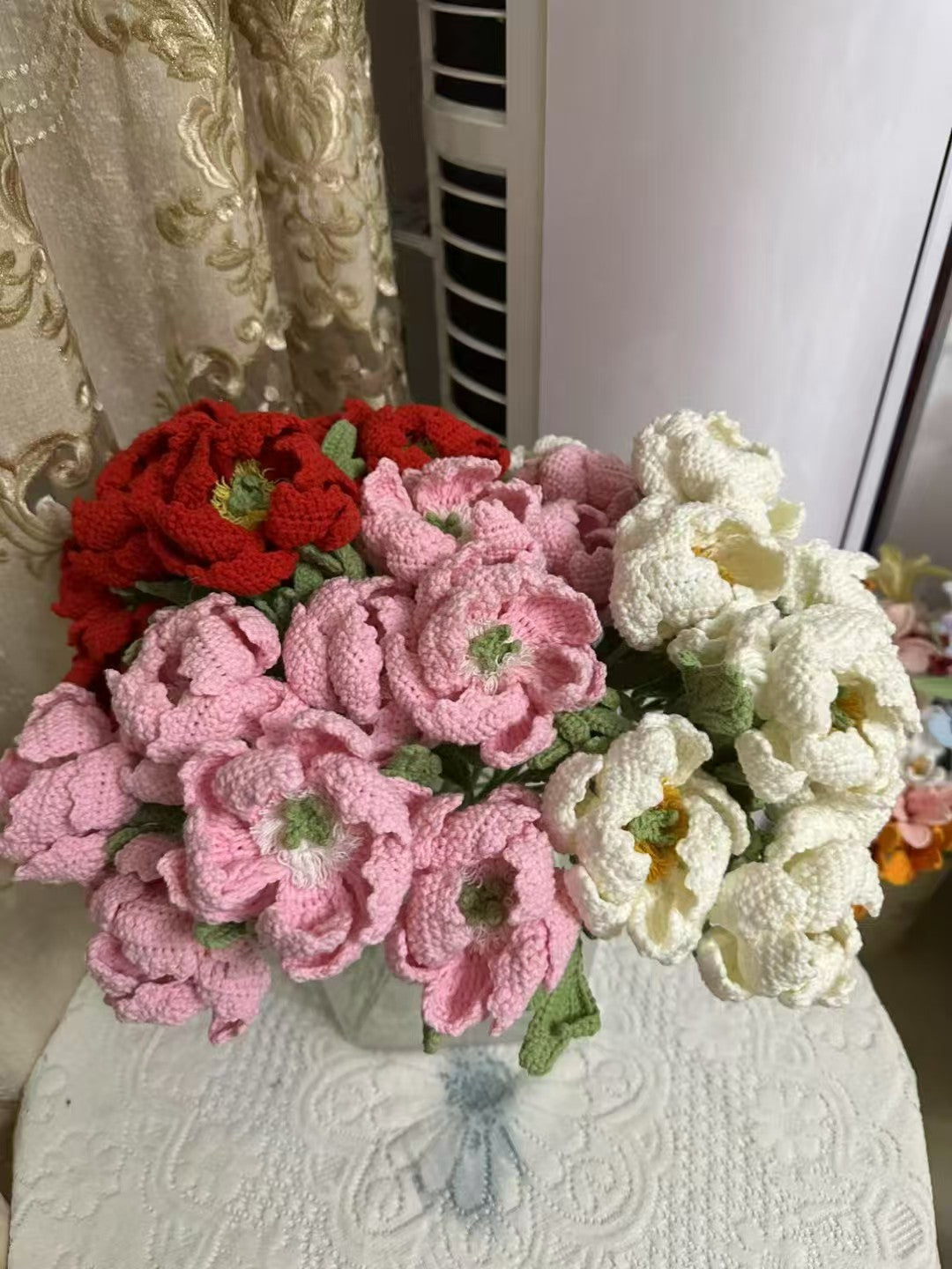 Peony Crochet Flower Stem