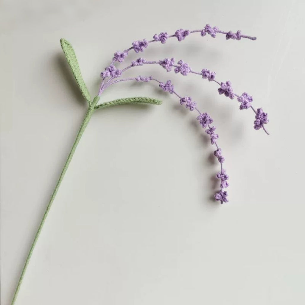 Large Lavender Crochet Flower Stem