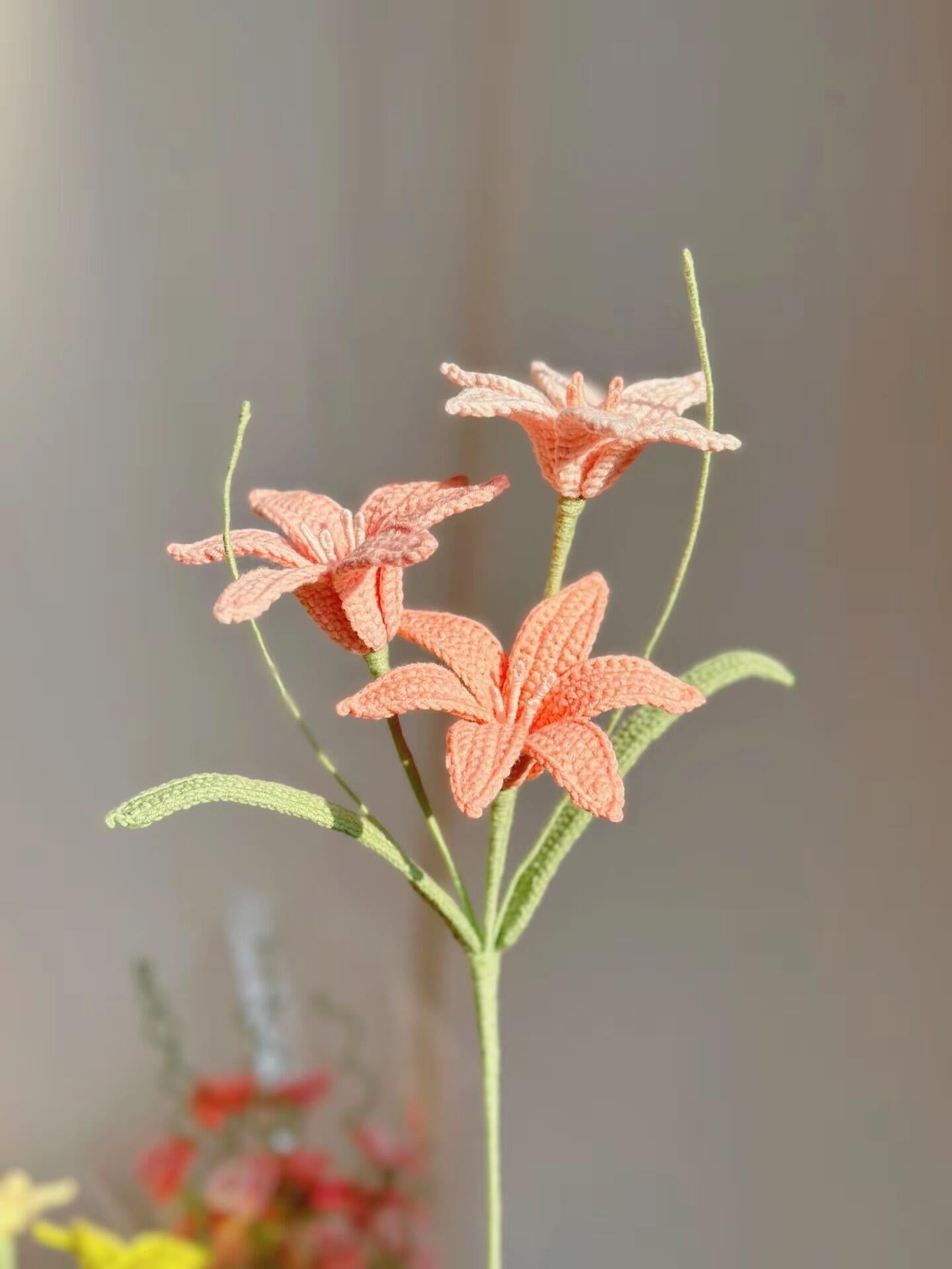 Rain Lily Crochet Flower Stem