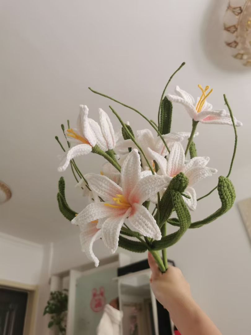 Rain Lily Crochet Flower Stem