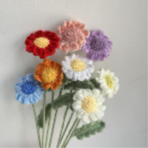 Daisy Crochet Flower Stem