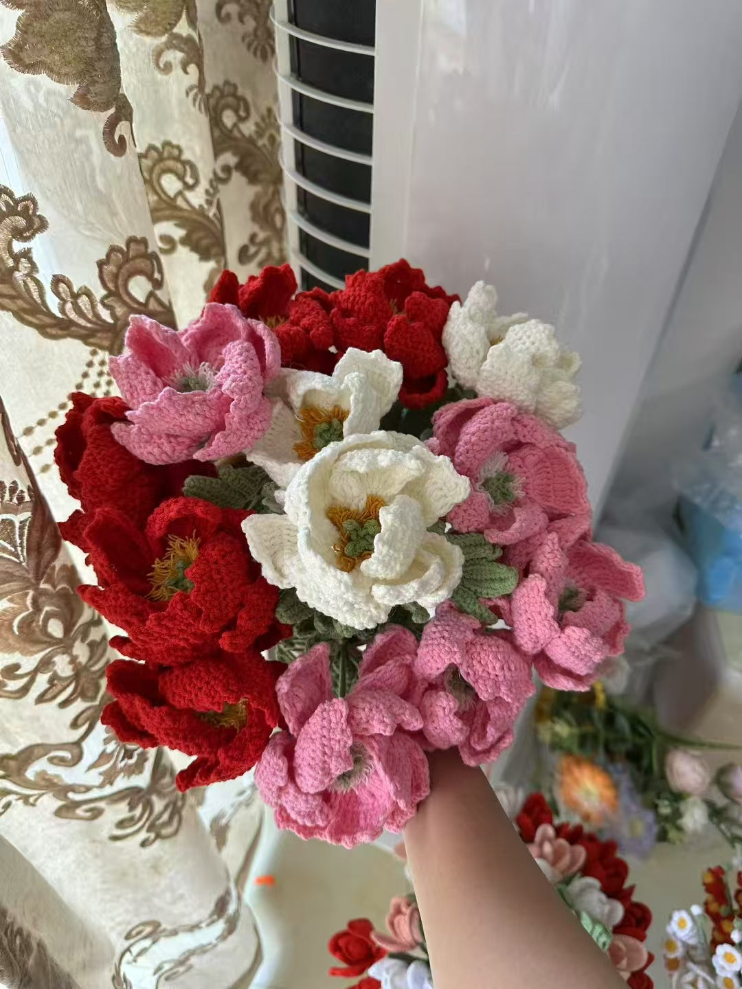Peony Crochet Flower Stem