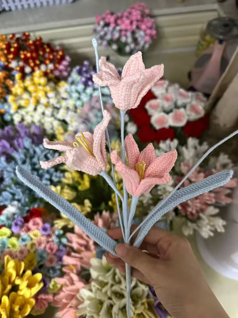 Rain Lily Crochet Flower Stem