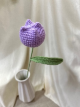 Chubby Tulip Crochet Flower Stem