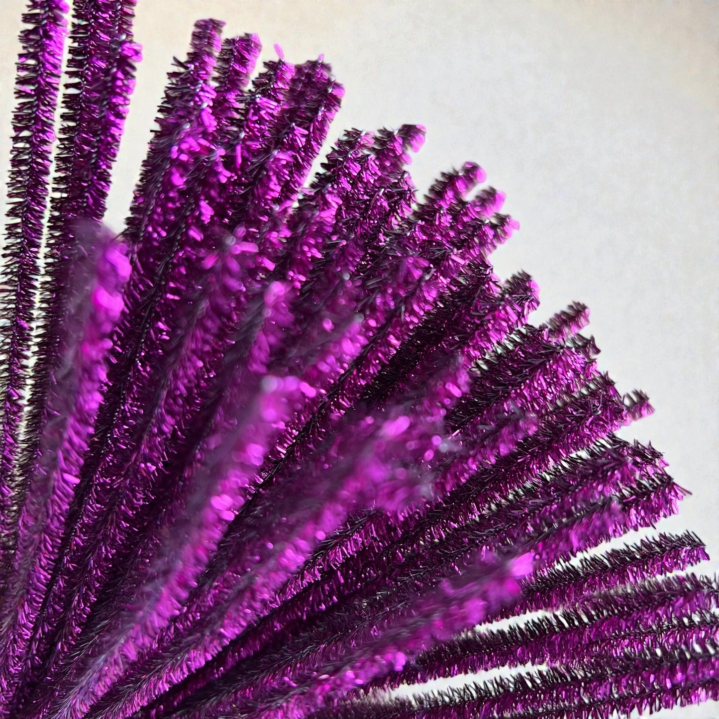 100Pcs 6mm Glitter Pipe Cleaners Sparkly Chenille Stems 30cm 22 Colors