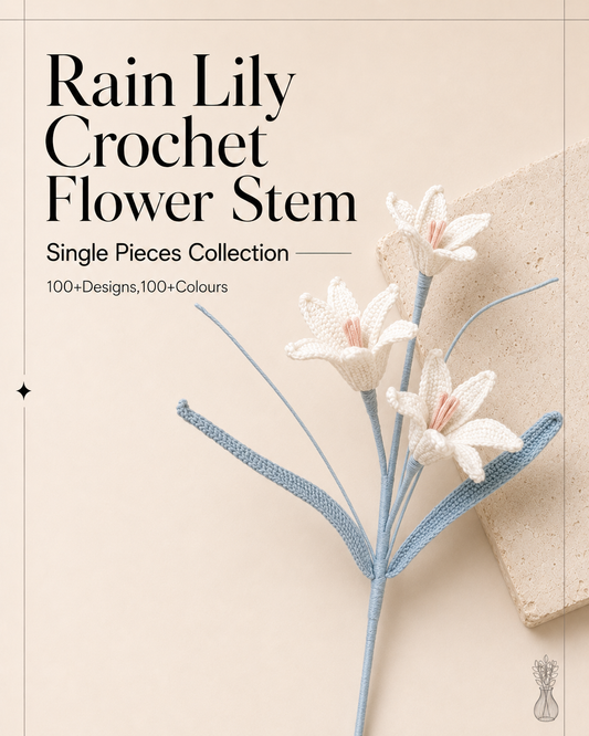 Rain Lily Crochet Flower Stem