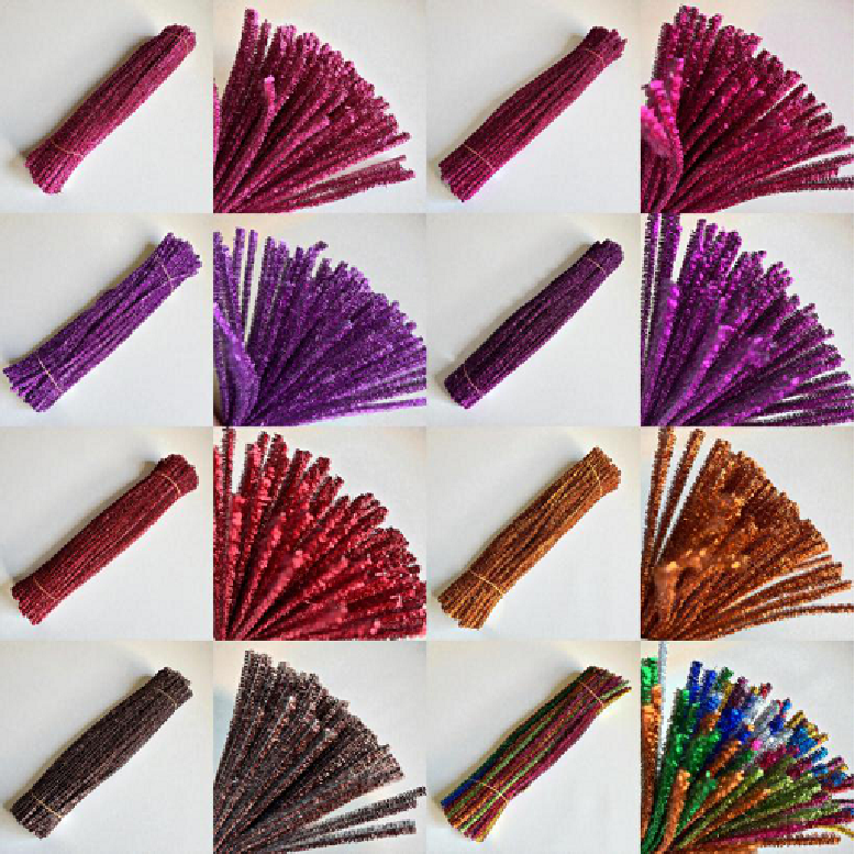 100Pcs 6mm Glitter Pipe Cleaners Sparkly Chenille Stems 30cm 22 Colors