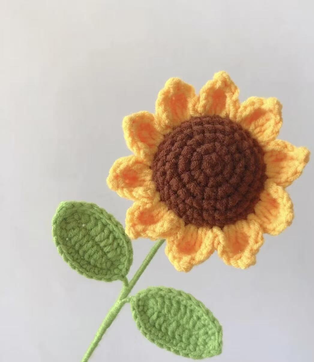 Sunflower Crochet Flower Stem
