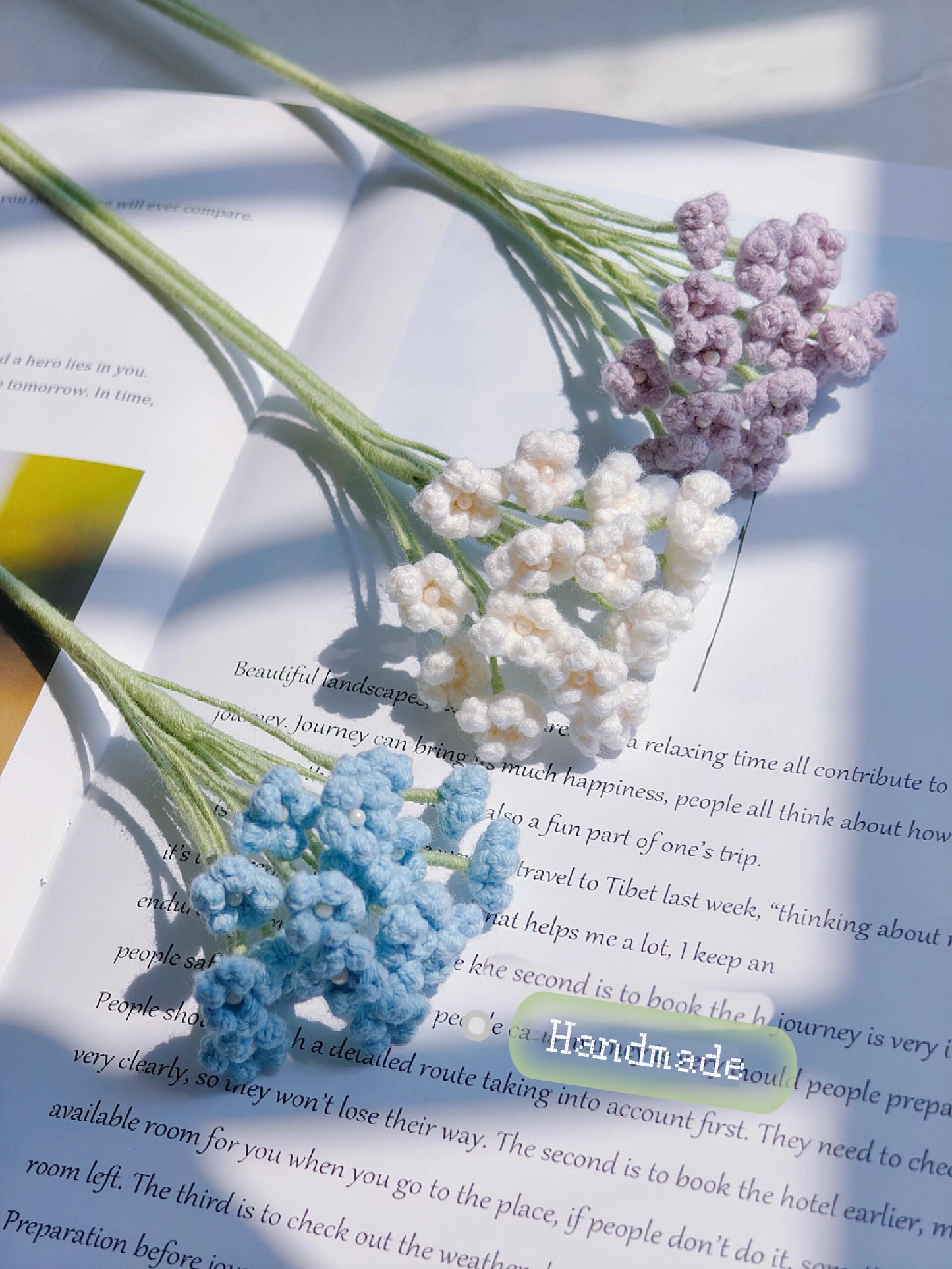 Baby Breath Crochet Flower Stem