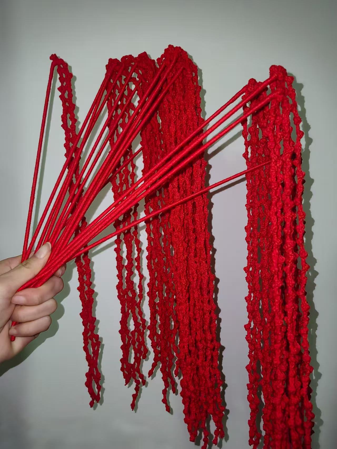 Love-Lies-Bleeding Crochet Flower Stem