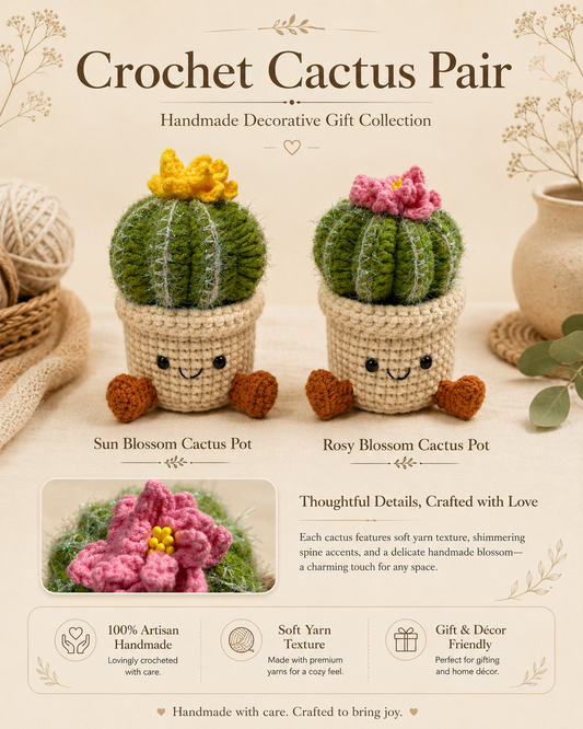 Crochet Cactus Pair