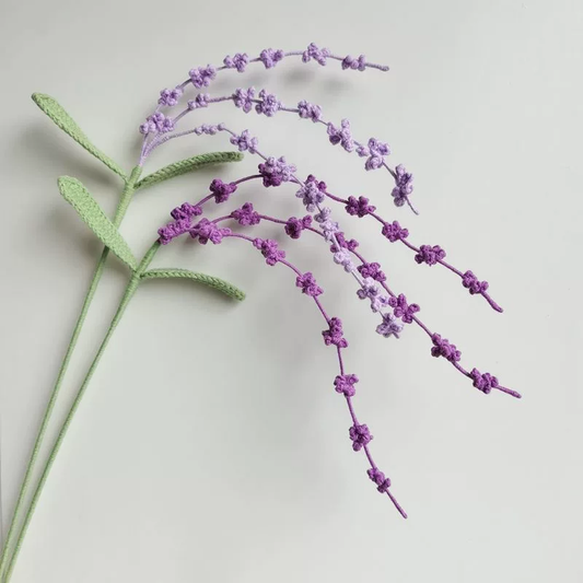 Large Lavender Crochet Flower Stem