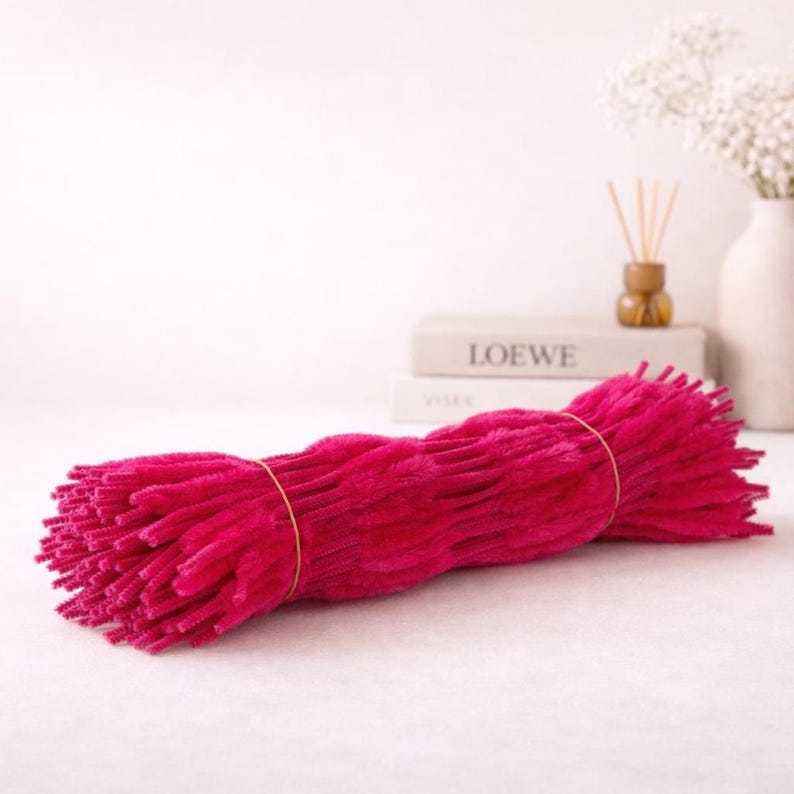 100Pcs Wavy Pipe Cleaners Colorful Chenille Stems for DIY Crafts