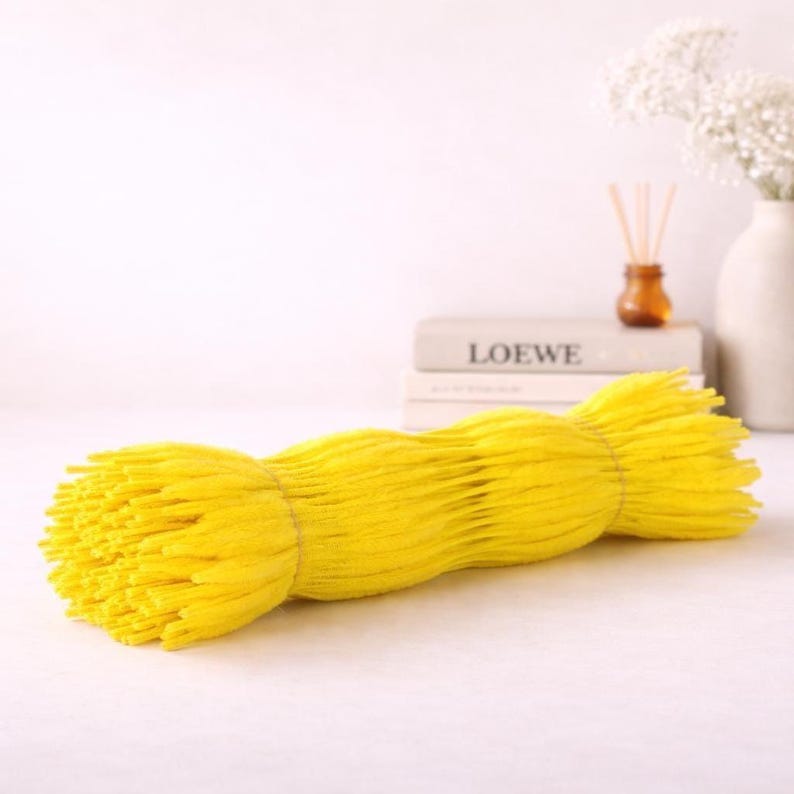 100Pcs Wavy Pipe Cleaners Colorful Chenille Stems for DIY Crafts
