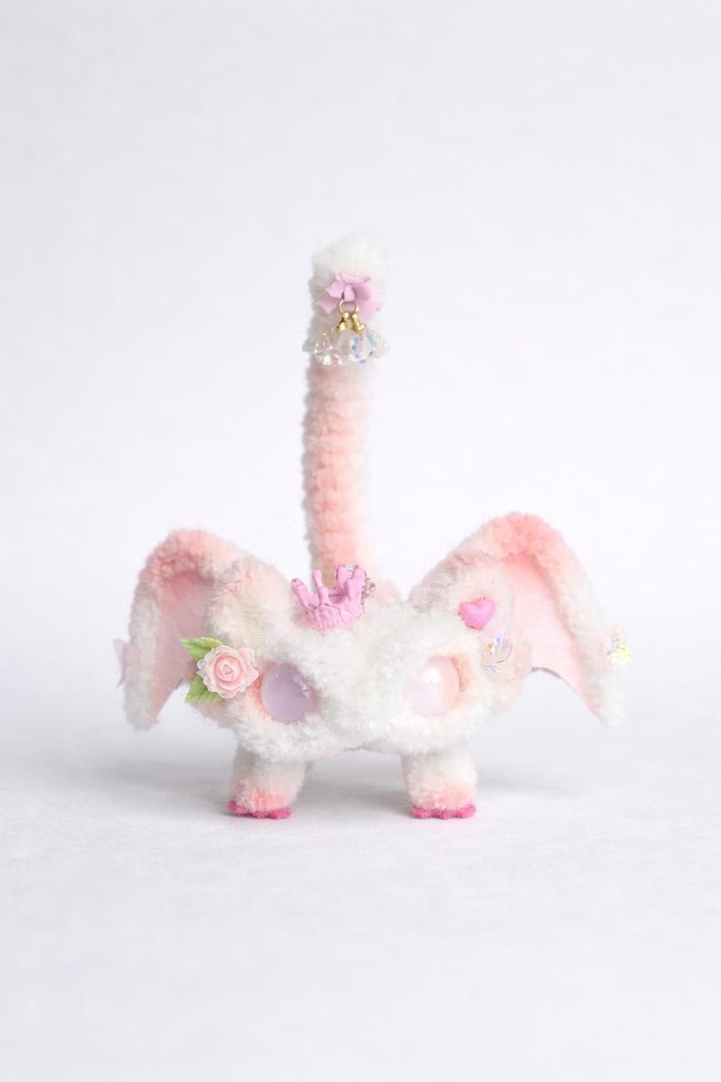 Pastel Baby Pipe Cleaner Dragon Handmade Fantasy Creature Desk Decor Gift
