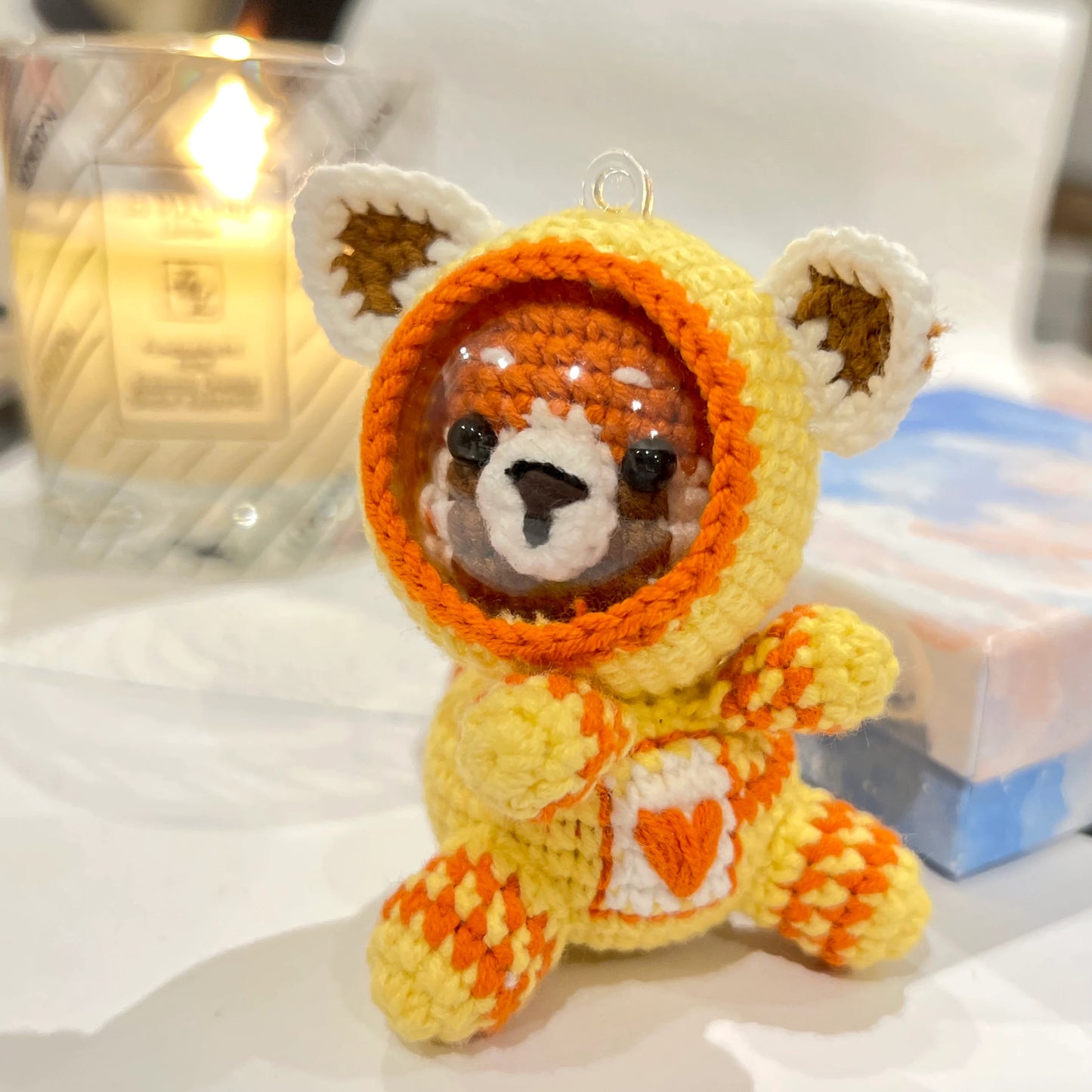 Crochet Space Animal Keyring Amigurumi Astronaut Handmade Gift