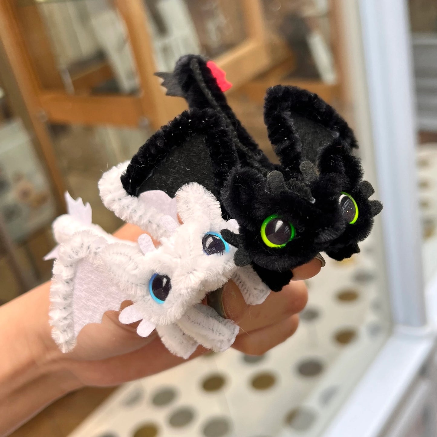 Toothless Pipe Cleaner Dragon Couple Gift Handmade Fluffy