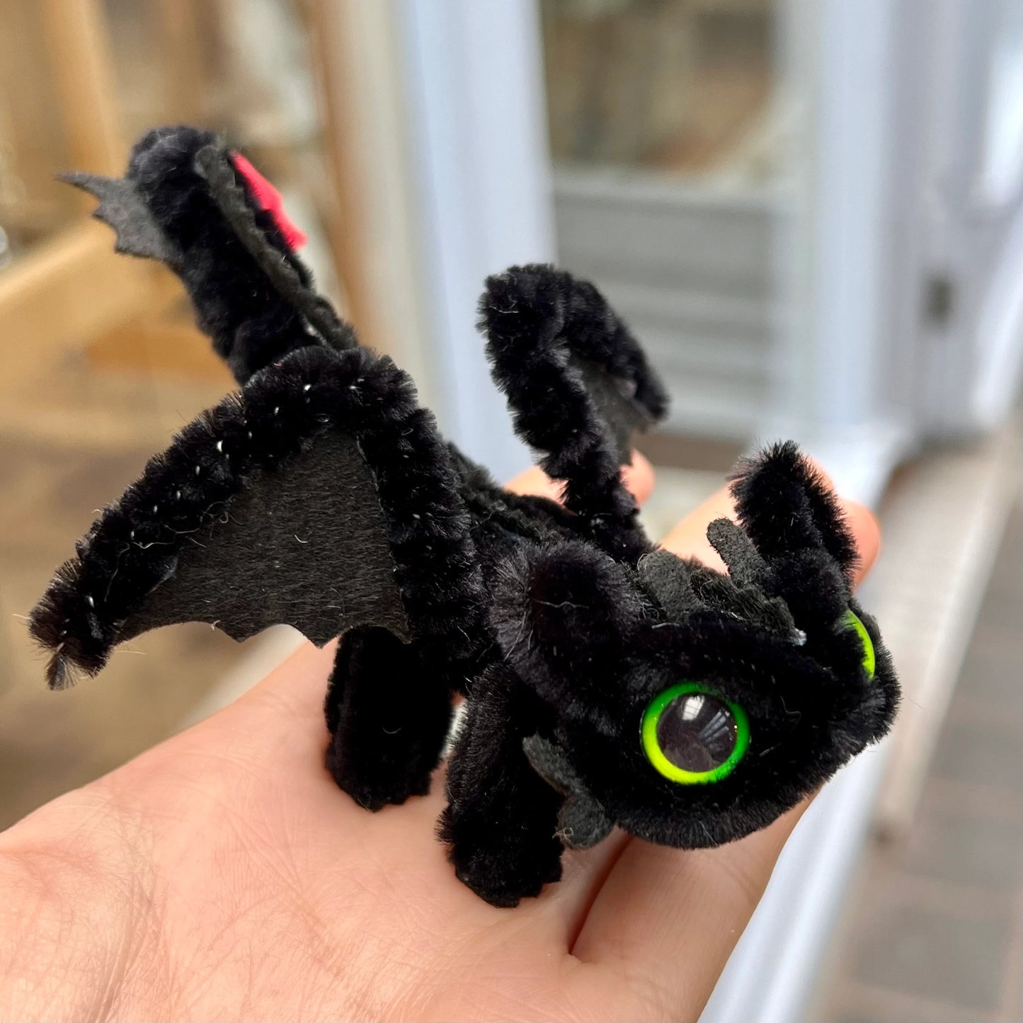 Toothless Pipe Cleaner Dragon Couple Gift Handmade Fluffy