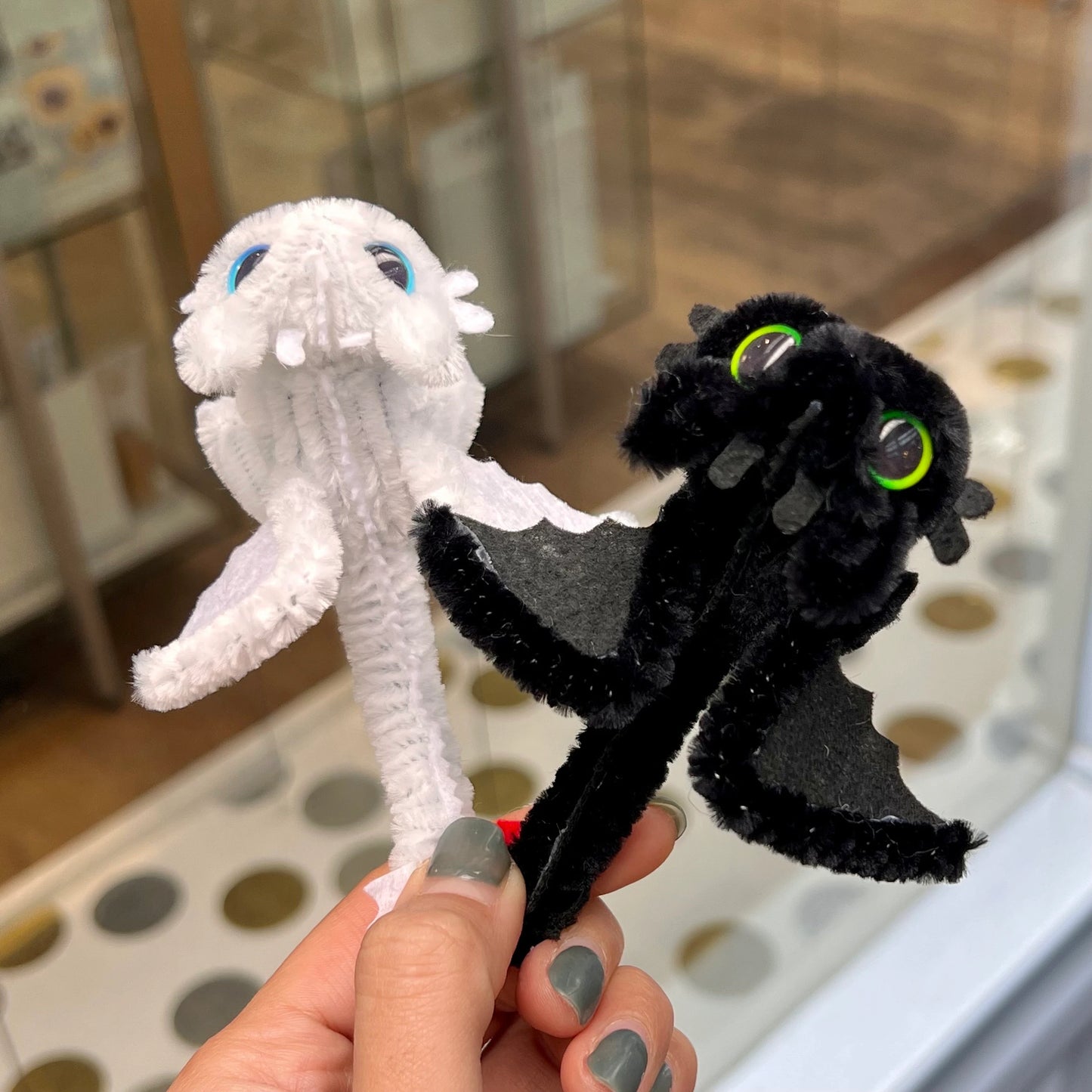 Toothless Pipe Cleaner Dragon Couple Gift Handmade Fluffy