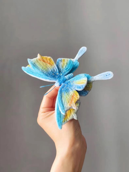 Handmade Pipe Cleaner Butterfly Brooch Custom Sizes Unique Gift