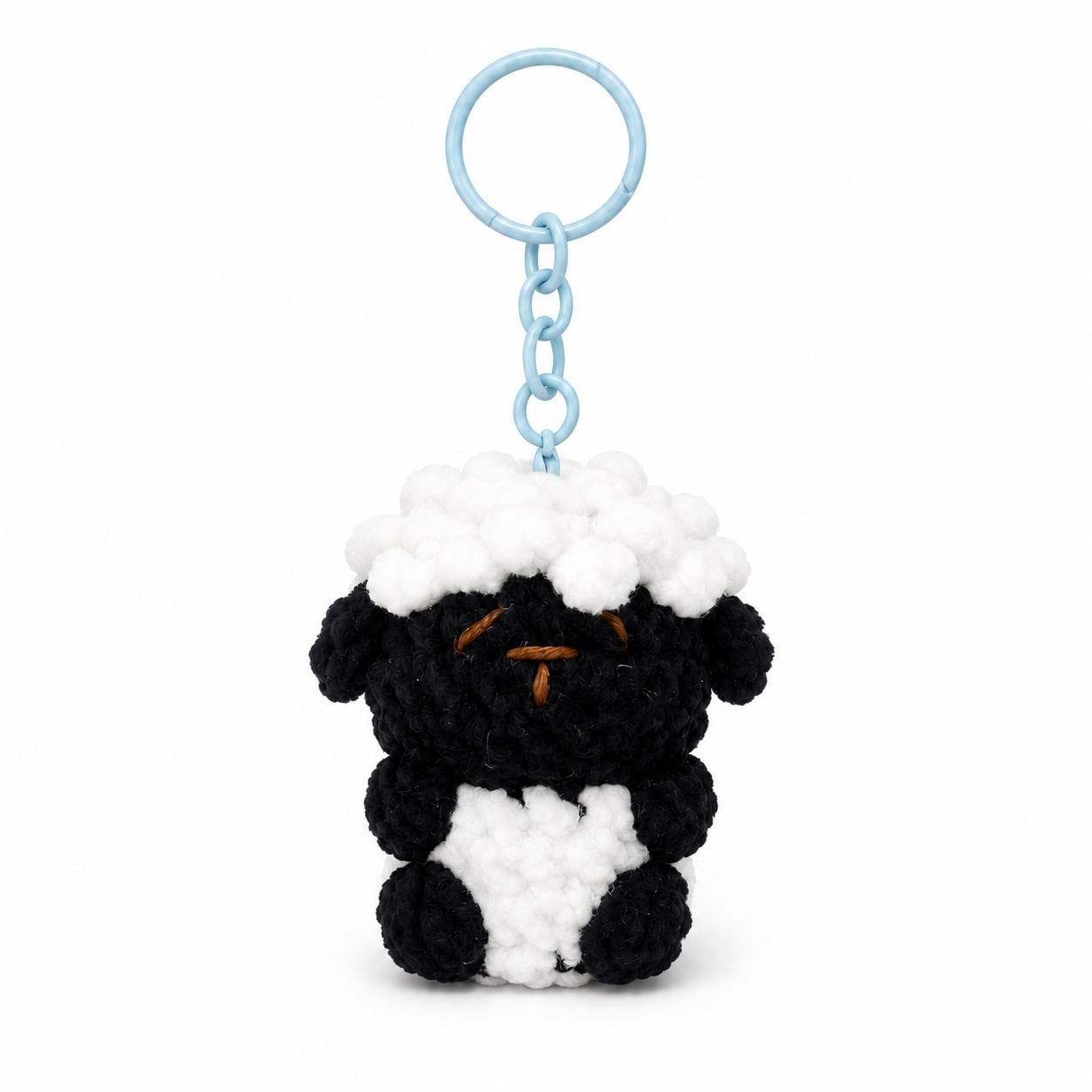 Crochet Little Sheep Keychain, Handmade Gummy Plush Character Charm, Cute Bag Accessory, Kawaii Gift